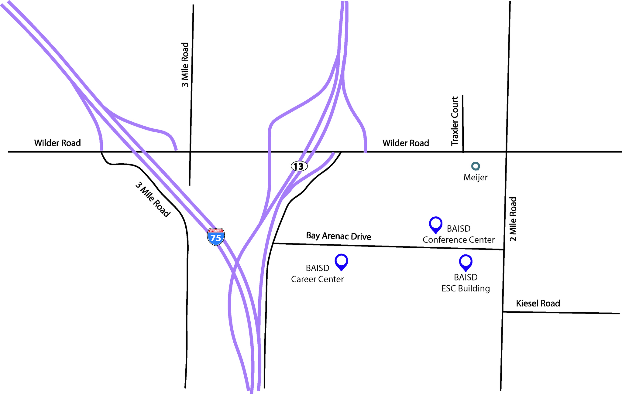 Map for Bay-Arenac ISD